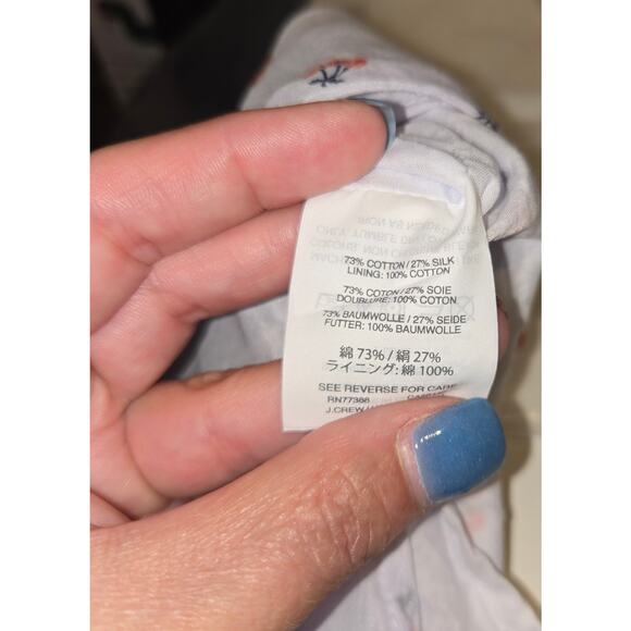 J. Crew cherry halter tie tank sz 2 silk blend - Picture 7 of 8